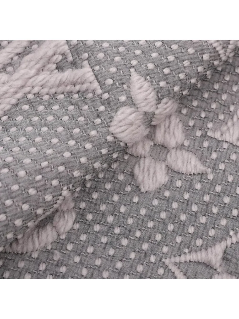 Louis Vuitton Monogram Echarpe Logo Mania Scarf Silk Fringe Gray